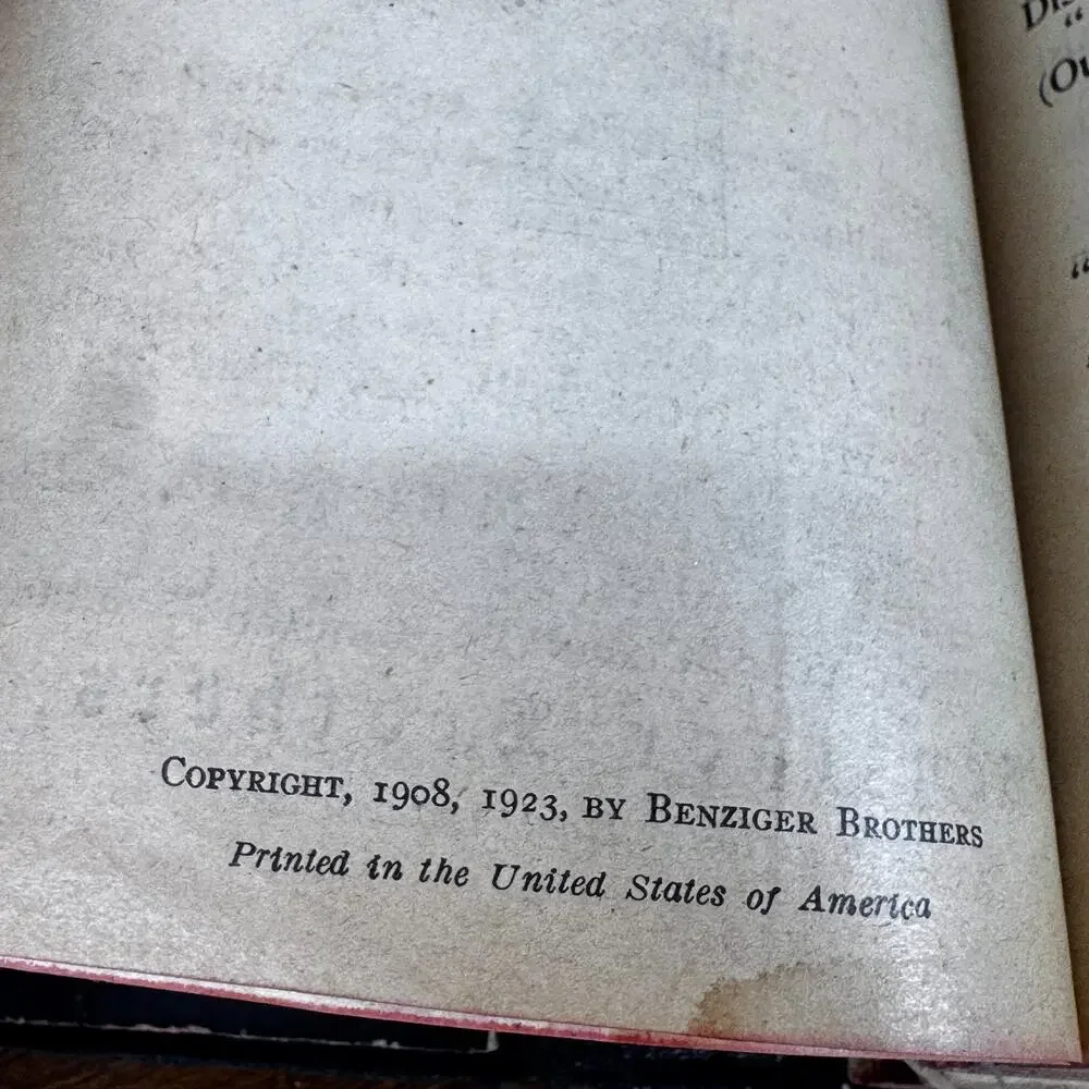 My Prayer Book Happiness in Goodness Father Lasance 1923 Leather Large Type